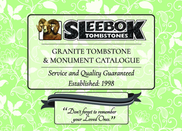 Sleebok Tombtstone Catalogue